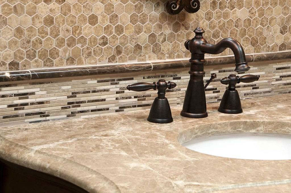 MSI Backsplash and Wall Tile Emperador Blend Bamboo Pattern Mosaic 12" x 12"