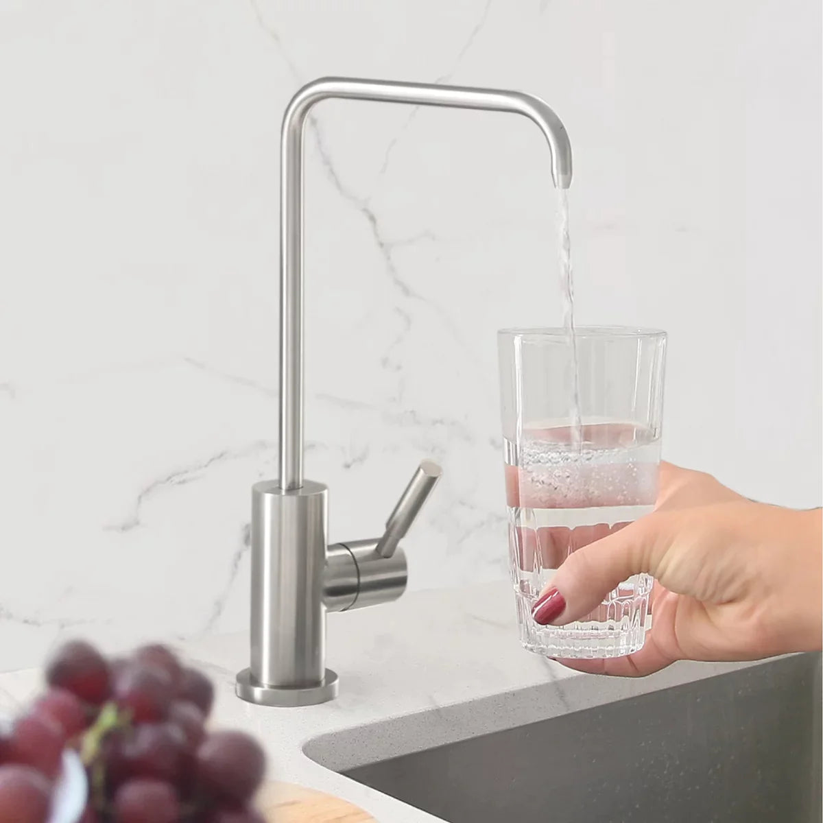 Stylish Melfi Single Handle Cold Water Tap - Stainless Steel Finish K-147S