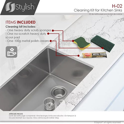 Stylish - Cleaning Kit for Stainless Steel Kitchen Sinks (H-02)