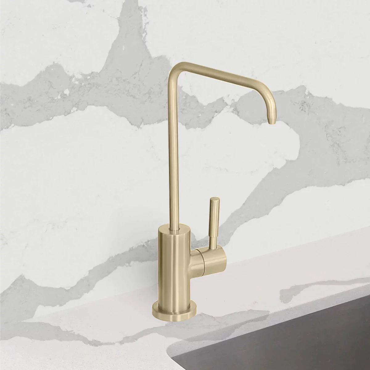Stylish Melfi Single Handle Cold Water Tap Stainless Steel Brushed Gold Finish K-147G