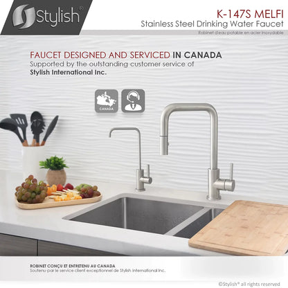 Stylish Melfi Single Handle Cold Water Tap - Stainless Steel Finish K-147S