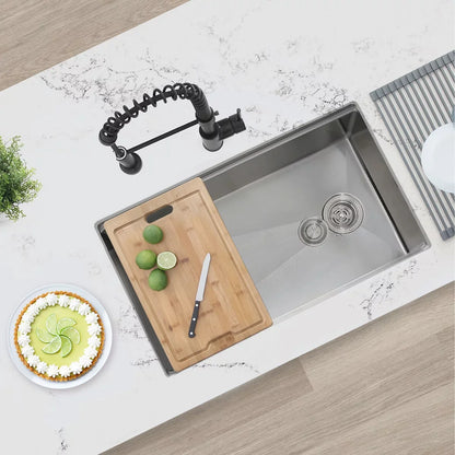 Stylish Azuni 17" Bamboo Cutting Board for Kitchen Sink A906