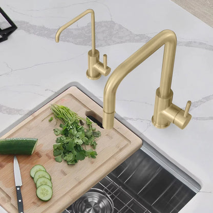 Stylish Melfi Single Handle Cold Water Tap Stainless Steel Brushed Gold Finish K-147G
