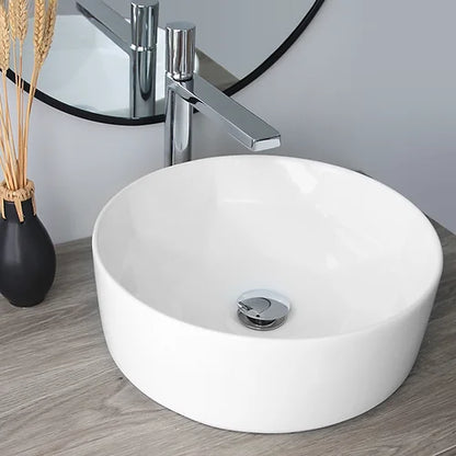 Stylish - 16 Inch Round Ceramic Vessel Bathroom Sink