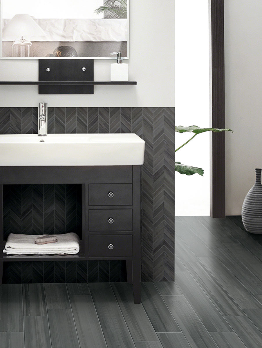 MSI Watercolor Graphite Matte Porcelain Tile 12" x 24"