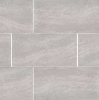 MSI Praia Grey Matte Porcelain Tile 12" x 24"