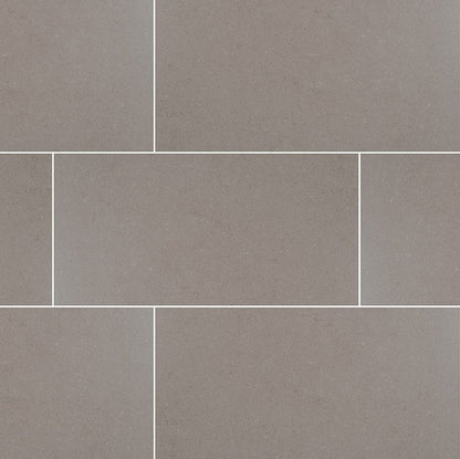 MSI Dimensions Gris Matte Porcelain Tile 12" x 24"