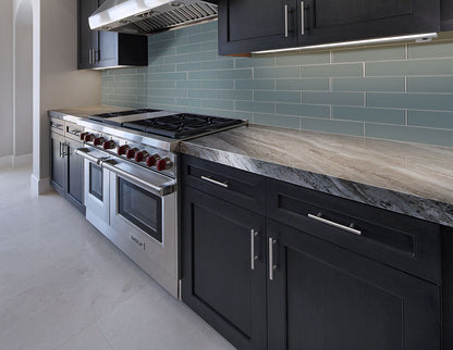 MSI Backsplash and Wall Tile Harbor Gray Subway Glass Tile 3" x 9" 8mm
