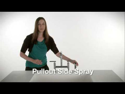 Kohler - Purist Deck-mount Bridge Two-hole Bridge Kitchen Sink Faucet With Sidesprayer