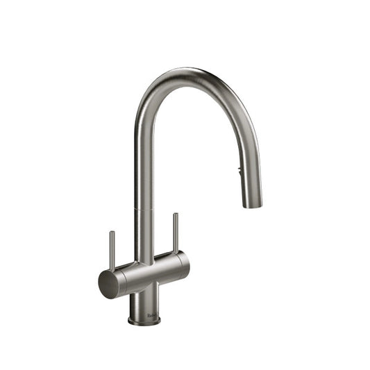 Riobel - Azure Two Handle Pulldown Kitchen Faucet - Stainless Steel