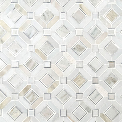 MSI Backsplash and Wall Tile Milano Silver Pattern Mosaic Tile 8mm