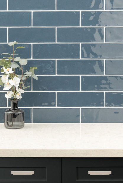 MSI Urbano Navy Glossy Wall Tile 4" x 12"