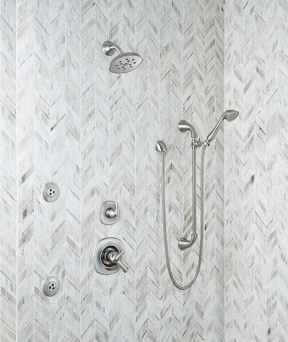 MSI Backsplash and Wall Tile Palisandro Chevron Polished Marble Tile