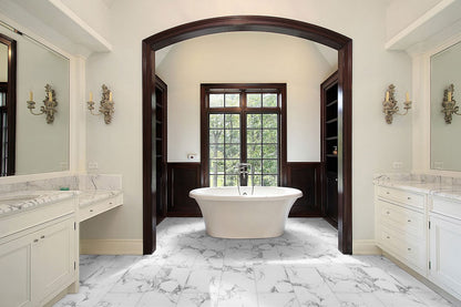 MSI Pietra Statuario Polished Porcelain Tile 12" x 24"