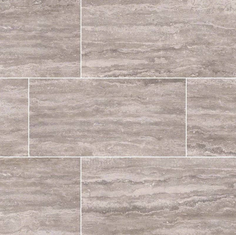 MSI Pietra Venata Gray Polished Porcelain Tile 12" x 24"