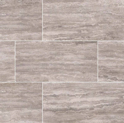 MSI Pietra Venata Gray Polished Porcelain Tile 12" x 24"