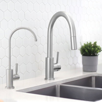 Stylish Lodi 11.25" Kitchen Drinking Water Tap Faucet, Stainless Steel Brushed Finish K-142S