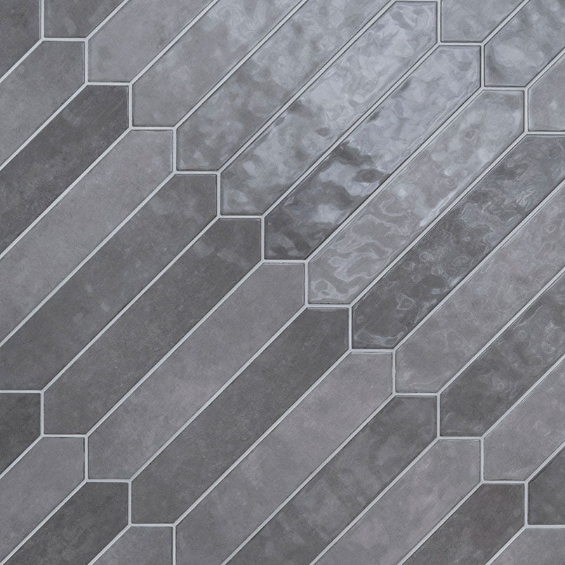 MSI Backsplash and Wall Tile Renzo Storm Pickett Glossy Ceramic Tile 2.5" x 13" 8mm