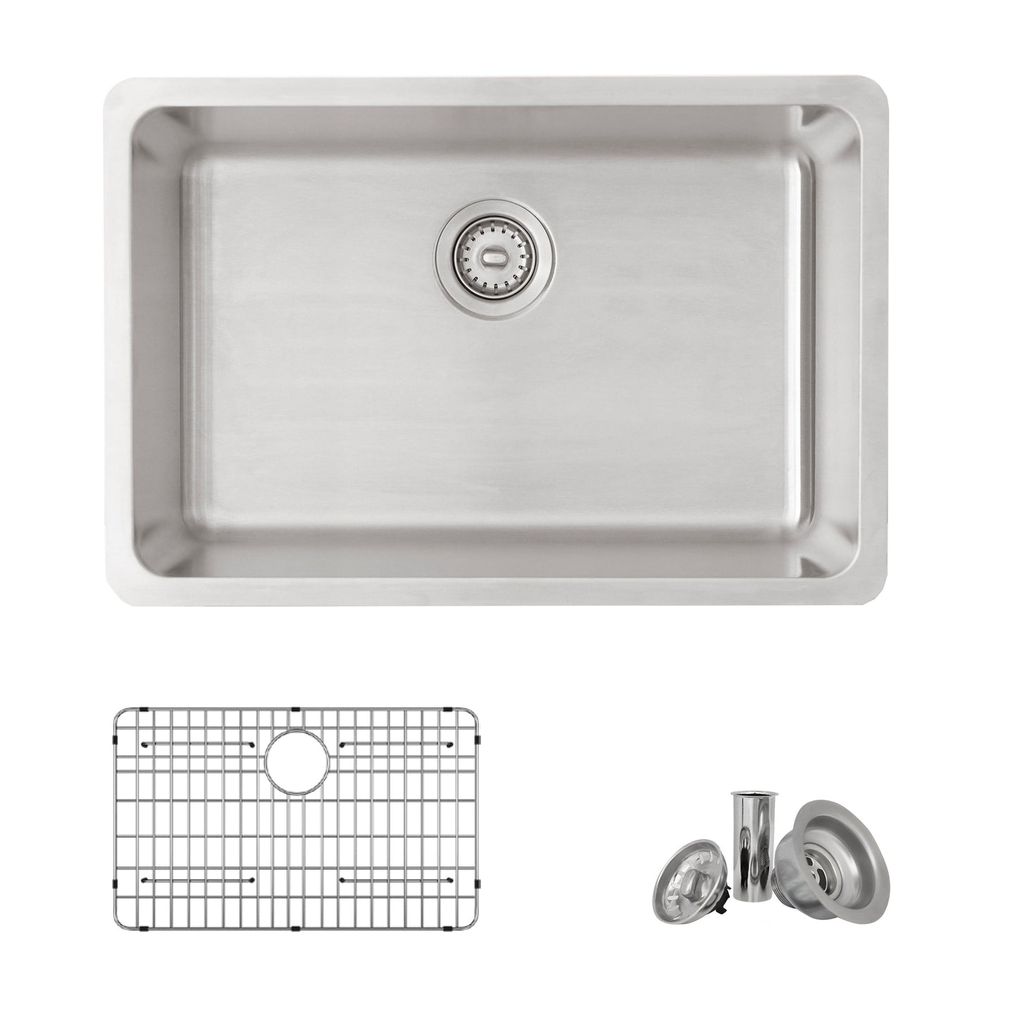 Stylish OLITE 27" Dual Mount Single Bowl Kitchen Sink (S-406TG)