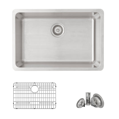 Stylish OLITE 27" Dual Mount Single Bowl Kitchen Sink (S-406TG)