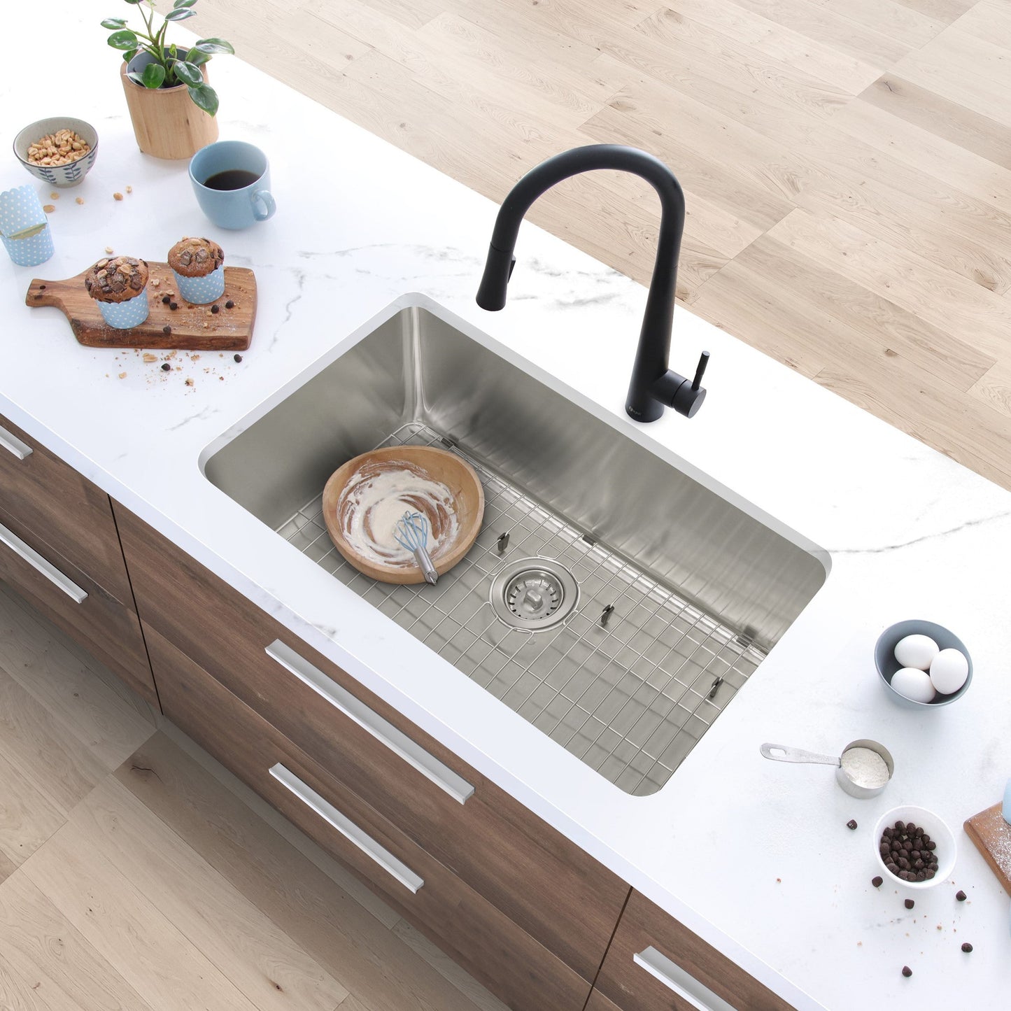 Stylish OLITE 27" Dual Mount Single Bowl Kitchen Sink (S-406TG)