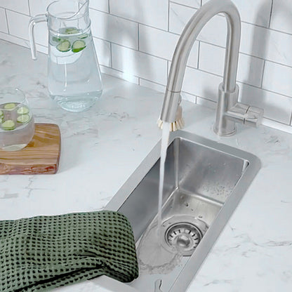 Stylish  9 inch Single Bowl Undermount and Drop-in Stainless Steel Kitchen Sink