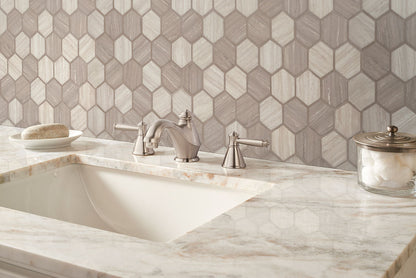 MSI Backsplash and Wall Tile Silva Oak 2" Hexagon Glass Tile 6mm