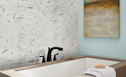 MSI Statuario Celano Interlocking 6mm Mosaic Tile 12" x 12"
