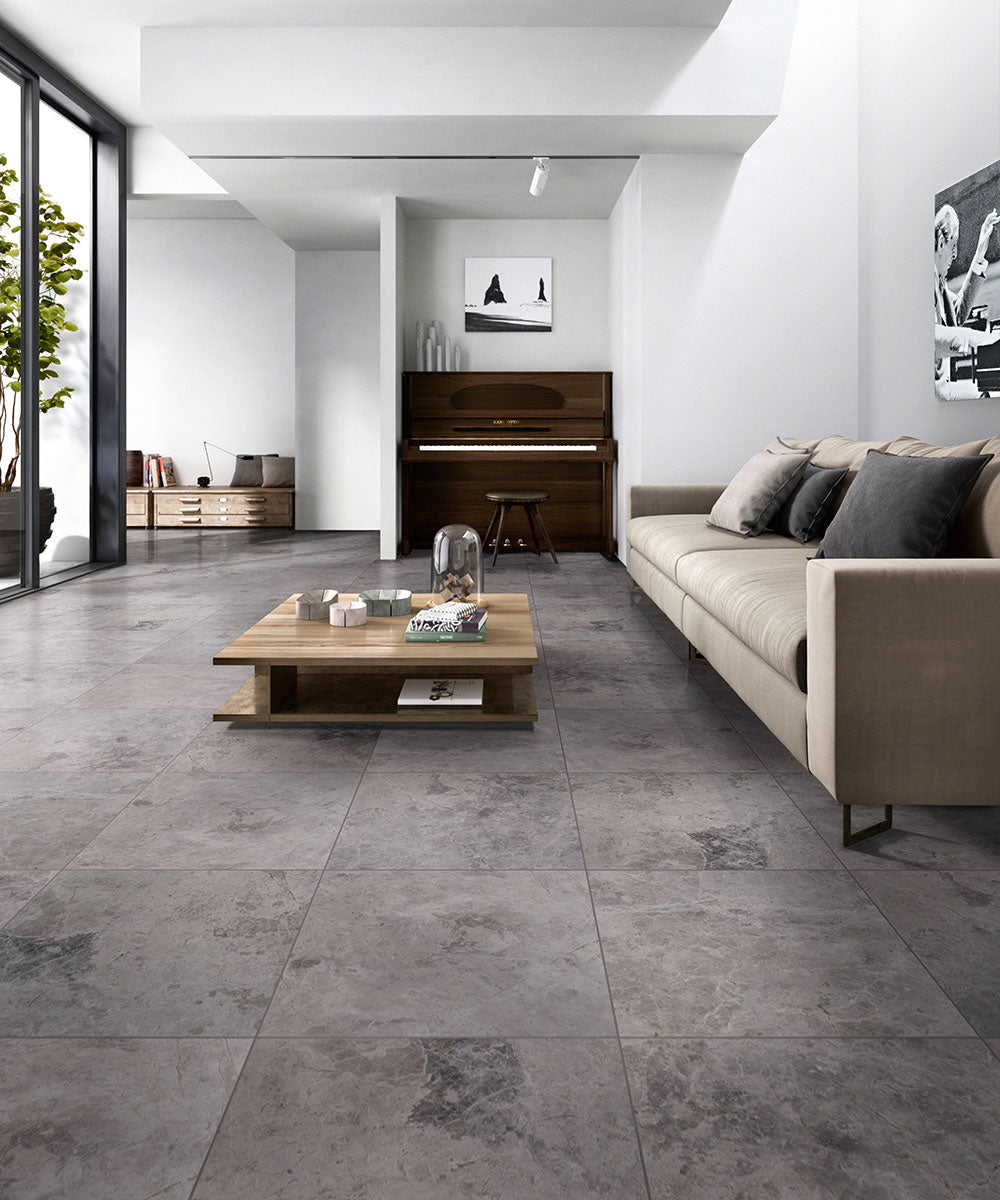 MSI Backsplash and Wall Tile Tundra Gray Polished Marble Tile 12" x 24"