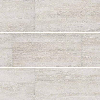 MSI Pietra Venato White Polished Porcelain Tile 12" x 24"