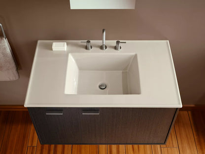 Kohler Ceramic/impressions Rectangular Vanity-top Bathroom Sink With Single Faucet Hole